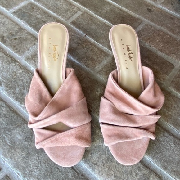 Lord & Taylor 424 Fifth Gala Slip on Heel 6.5 Pink - Picture 2 of 7